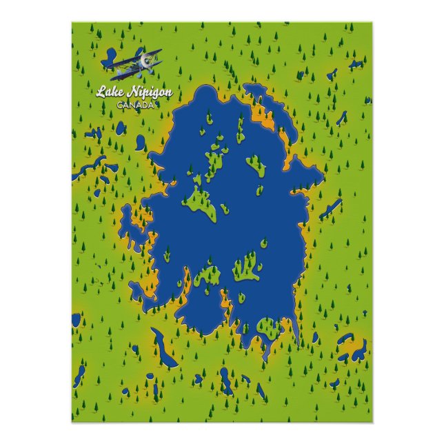 Póster Lago Nipigon (Anverso)