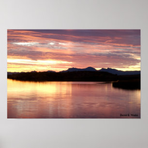 Póster Lago Patagonia Sunset 1