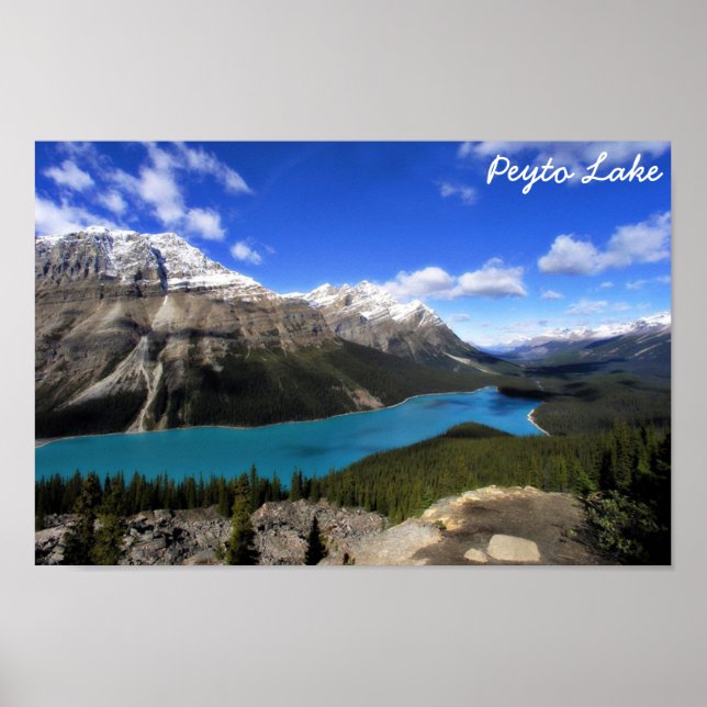 Póster Lago Peyto, Parque Nacional Banff, Rockies Canadie (Frente)
