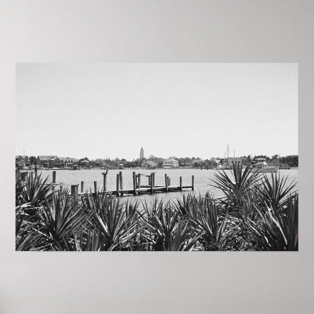 Póster Lago Plateado: Ocracoke, NC (Frente)