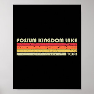 Póster Lago Possum Kingdom Texas Divertido Regalo de Pesc