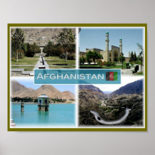Póster Lago Qargha - Jardín Babur