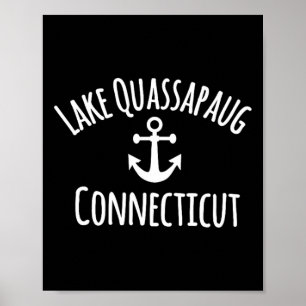 Póster Lago Quapaug Connecticut Vela Embarcaciones Náutic