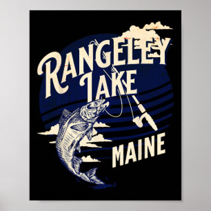 Póster Lago Rangeley Maine Pesca con Mosca Trucha B Fishe