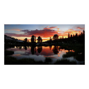 Póster Lago Reymann Sunset - Yosemite
