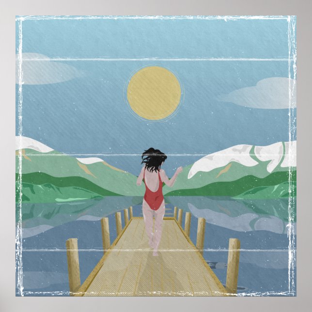 Póster Lago Rotoiti Nueva Zelanda (Frente)