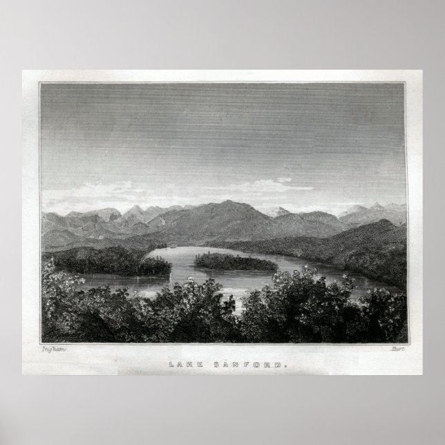 Póster Lago Sanford Adirondacks (Frente)