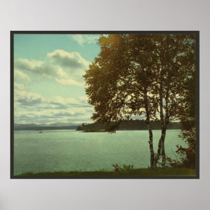 Póster Lago Saranac Superior, Montañas Adirondack