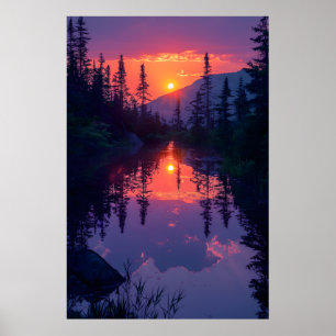 Póster Lago Serene Tranquilo