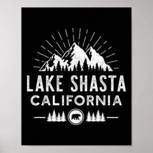 Póster Lago Shasta California - Esquí de Montaña Senderis