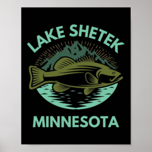 Póster Lago Shetek Minnesota Viaje Familia Amor Pesca Lag