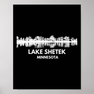 Póster Lago Shetek Viaje a Minnesota Divertido Verano Pes