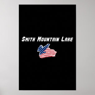 Póster Lago Smith Mountain Virginia Águila Patriótica