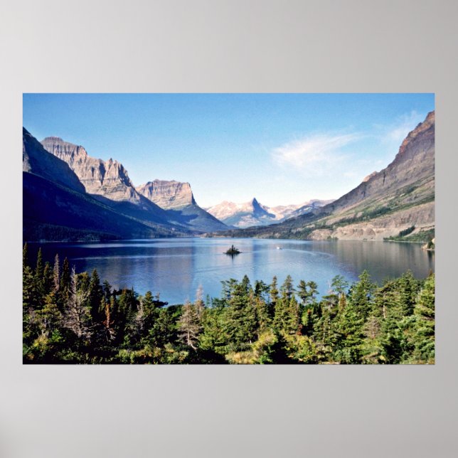 Póster Lago St. Mary - Parque nacional Glacier (Frente)