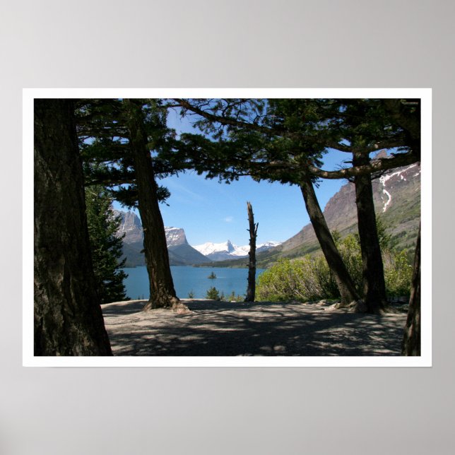 Póster Lago St. Mary, Parque Nacional Glacier (Frente)