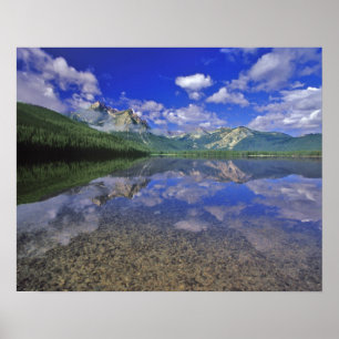 Póster Lago Stanley en las montañas Sawtooth de Idaho