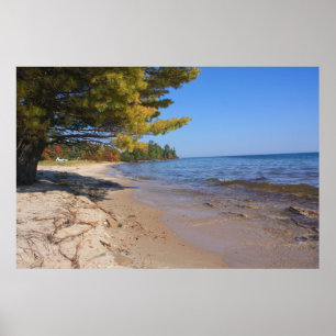 Póster Lago Superior, Parque Brunette en otoño