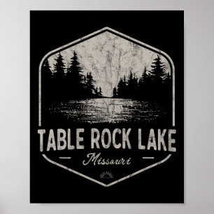 Póster Lago Table Rock Missouri al aire libre Vintage