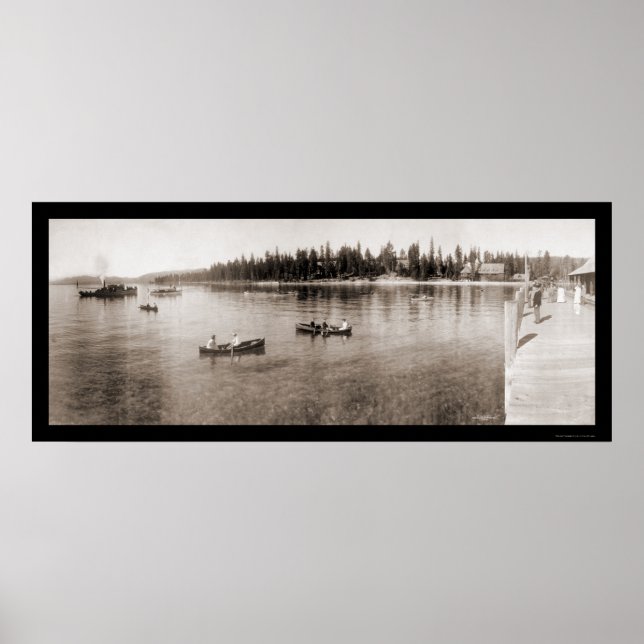 Póster Lago Tahoe, CA Photo 1908 (Frente)