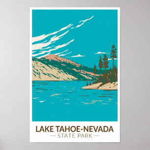 Póster Lago Tahoe Nevada