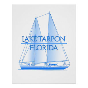 Póster Lago Tarpon Navegador Náutico Costero