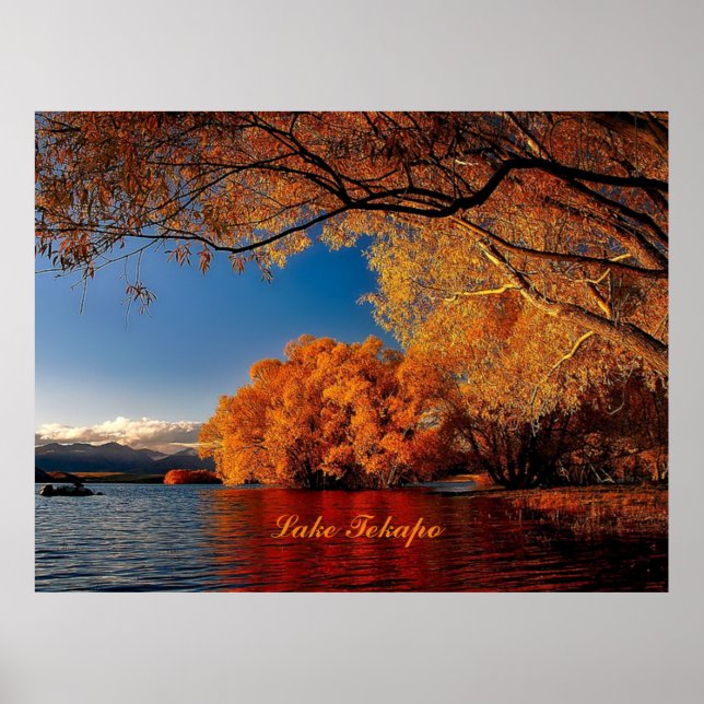 Póster Lago Tekapo, Nueva Zelanda (Frente)
