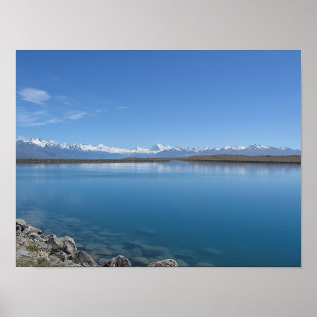 Póster Lago Tekapo, Nueva Zelanda (Frente)