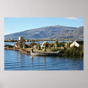 Póster Lago Titicaca, Isla Flotante