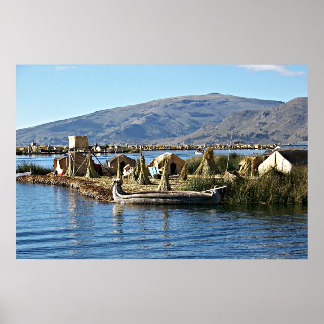 Póster Lago Titicaca, Isla Flotante (Frente)
