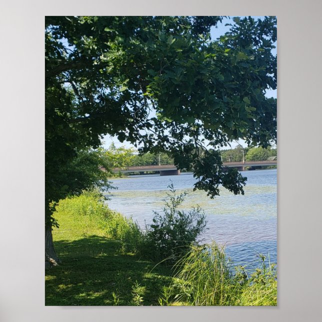 Póster Lago Tomahawk Wisconsin (Frente)