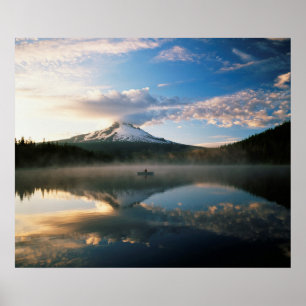 Póster Lago Trillium Bosque Nacional Monte Hood, OR