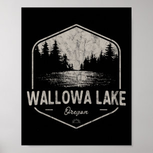 Póster Lago Wallowa Oregon Actividades al aire libre Vint
