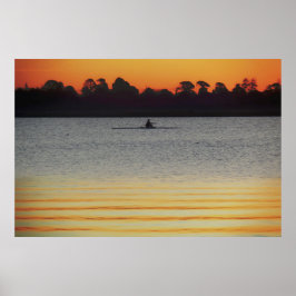 Póster Lago Wendouree Calma Antes del Anochecer