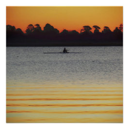 Póster Lago Wendouree Calma Antes del Anochecer