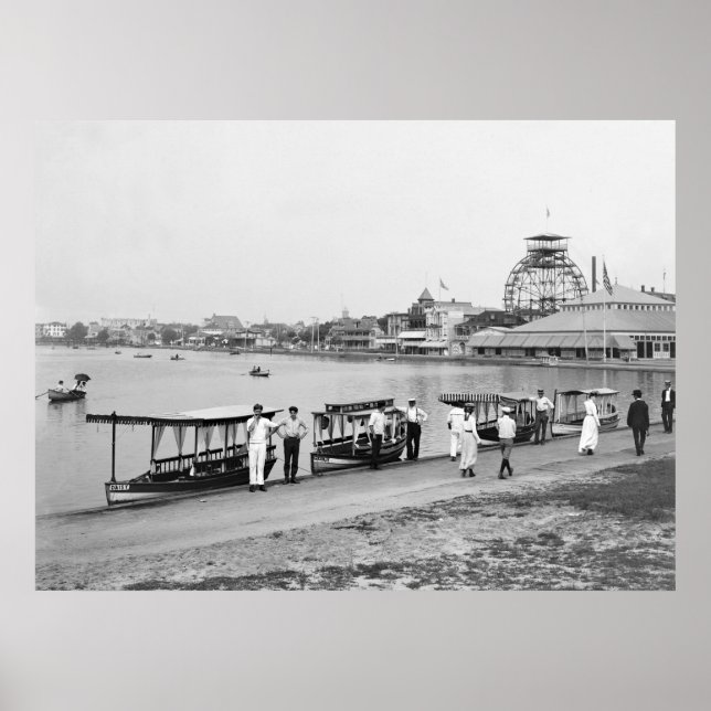 Póster Lago Wesley, Parque Asbury: 1901 (Frente)