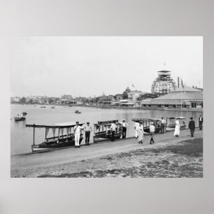 Póster Lago Wesley, parque de Asbury: 1901