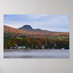 Póster Lago Willoughby, Vermont, en Otoño