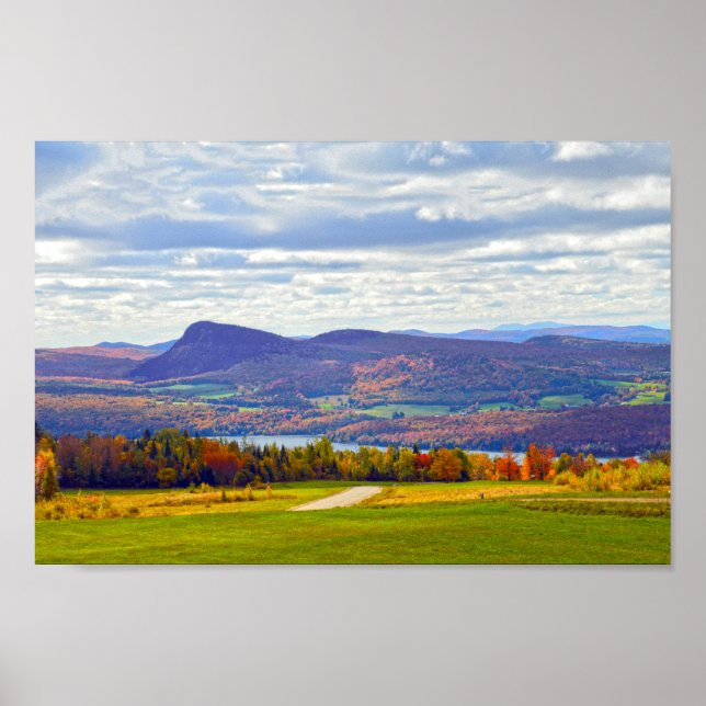 Póster Lago Willoughby, Vermont, en otoño (Frente)