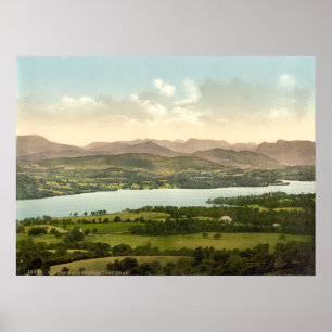 Póster Lago Windermere I, distrito del lago, Cumbria,