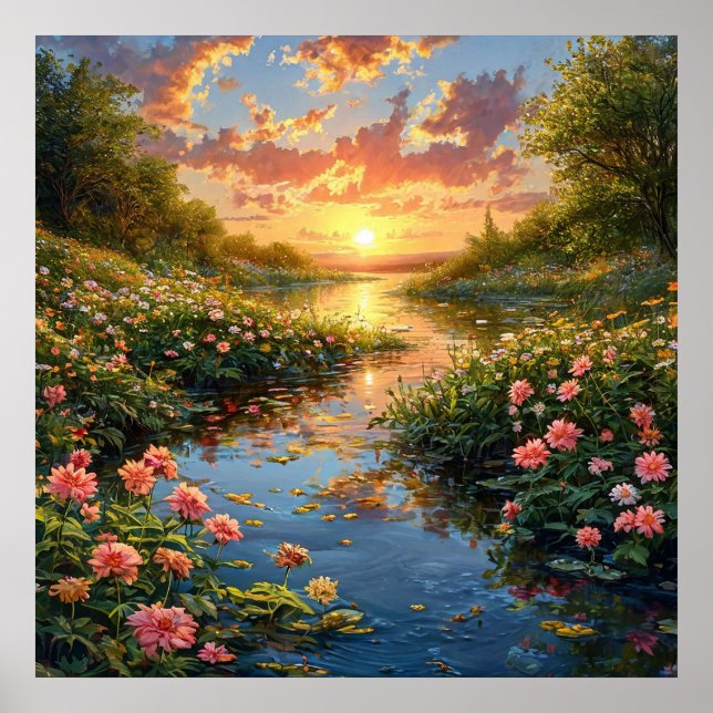 Póster Lago y bosque (Frente)