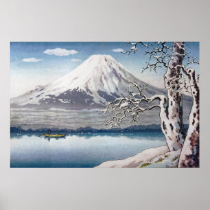 Póster Lago Yamanaka en invierno, por Tsuchiya Koitsu