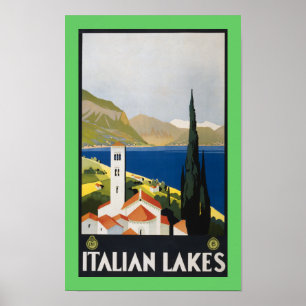 Póster Lagos italianos