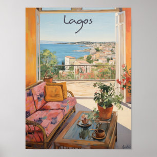 Póster Lagos Nigeria Viajes Ciudad Pintura Estética