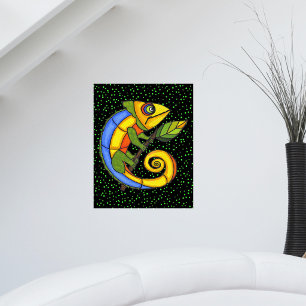 Póster Lágrima colorida sobre una pintura original de la 