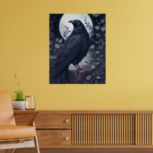 Póster Lágrima gótica oscura en la espeluznante noche de