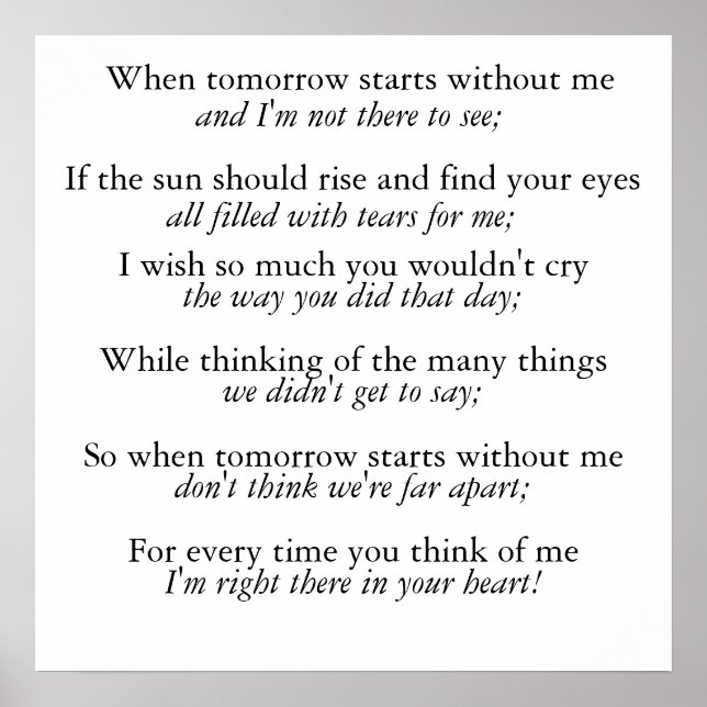 Póster lágrimas (Frente)