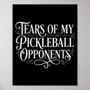 Póster Lágrimas de jugadora divertida de pickle ball feme