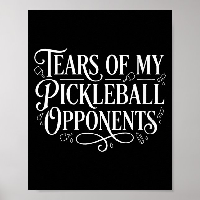 Póster Lágrimas de jugadora divertida de pickle ball feme (Frente)