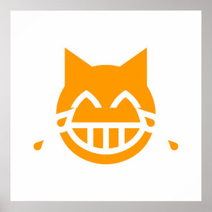 Póster Lágrimas del gato de la Emoji de alegría