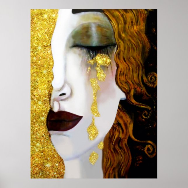 Póster Lágrimas doradas, Gustav Klimt (Frente)
